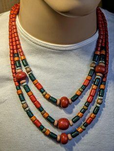Ceramic necklace, women's jewelry made of natural ceramics. Necklace. Art. 55