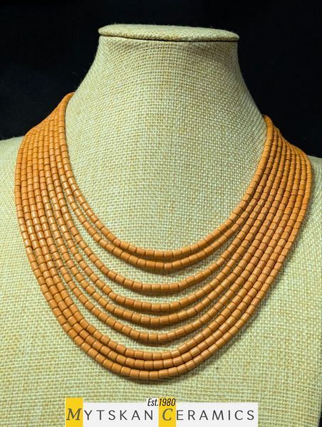Ceramic necklace, women's jewelry made of natural ceramics. Necklace. Art. 409