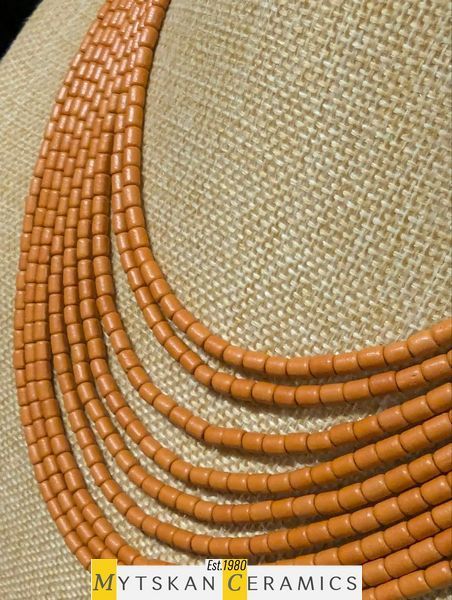Ceramic necklace, women's jewelry made of natural ceramics. Necklace. Art. 409