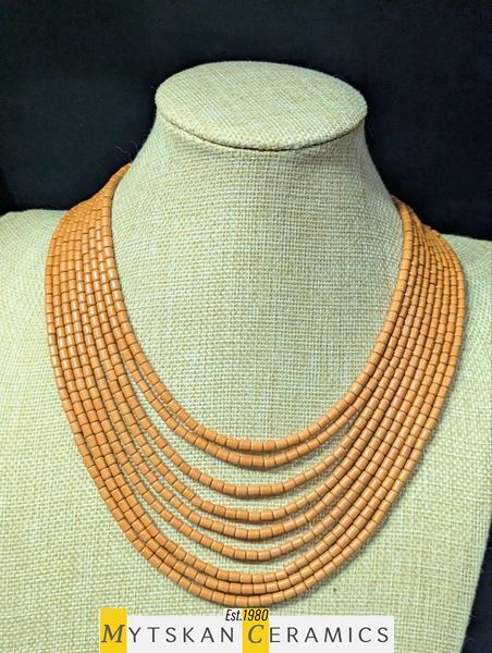 Ceramic necklace, women's jewelry made of natural ceramics. Necklace. Art. 409