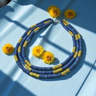 Ceramic necklace, women's jewelry made of natural ceramics. Necklace. Art. 133
