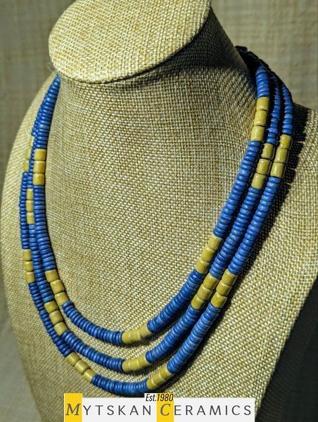 Ceramic necklace, women's jewelry made of natural ceramics. Necklace. Art. 133