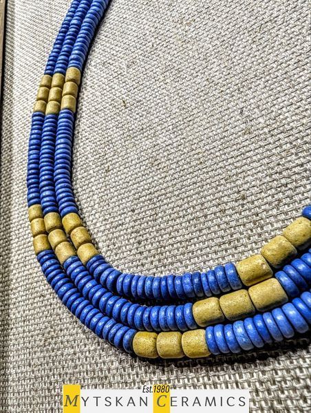 Ceramic necklace, women's jewelry made of natural ceramics. Necklace. Art. 133