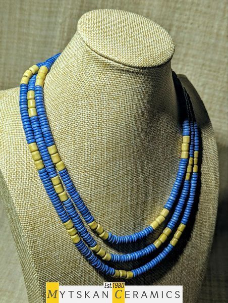 Ceramic necklace, women's jewelry made of natural ceramics. Necklace. Art. 133