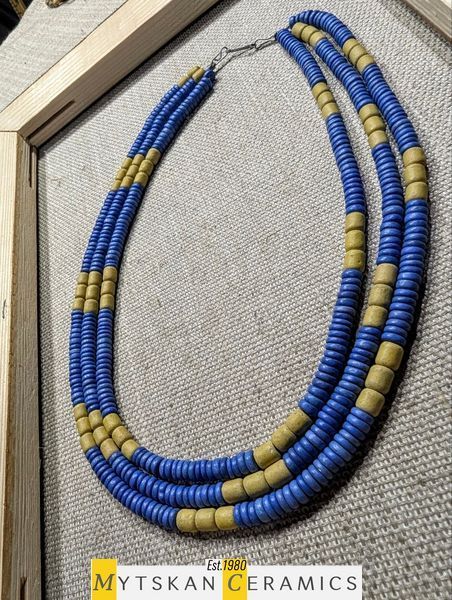 Ceramic necklace, women's jewelry made of natural ceramics. Necklace. Art. 133