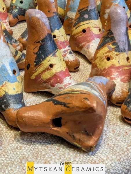 Керамічна свистулька, свищик, свистунець у формі птаха. Свистулька. Арт. 50 свистулька 50 фото