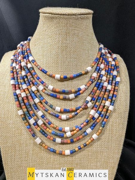Ceramic necklace, women's jewelry made of natural ceramics. Necklace. Art. 339