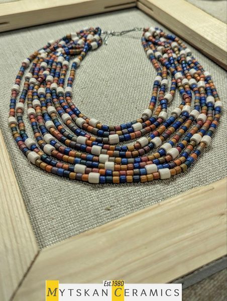Ceramic necklace, women's jewelry made of natural ceramics. Necklace. Art. 339