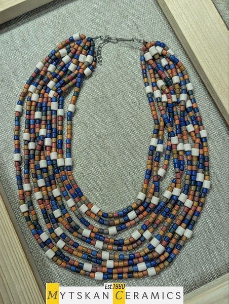 Ceramic necklace, women's jewelry made of natural ceramics. Necklace. Art. 339