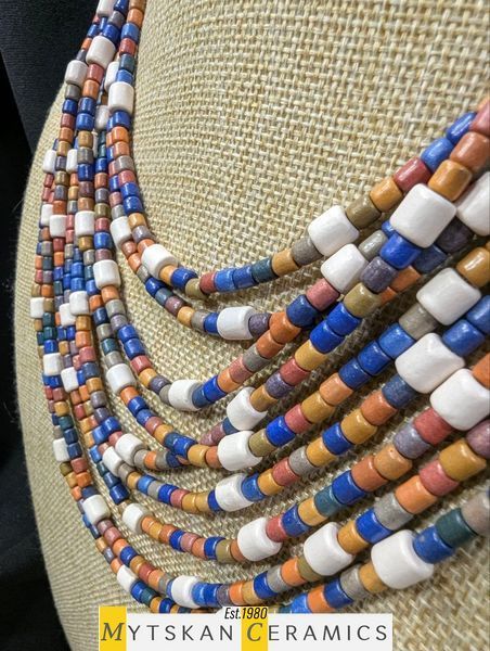 Ceramic necklace, women's jewelry made of natural ceramics. Necklace. Art. 339