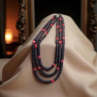 Ceramic necklace, women's jewelry made of natural ceramics. Necklace. Art. 178