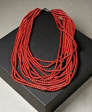 Ceramic necklace, women's jewelry made of natural ceramics. Necklace. Art. 271