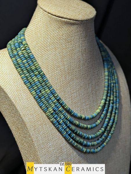 Ceramic necklace, women's jewelry made of natural ceramics. Necklace. Art. 229
