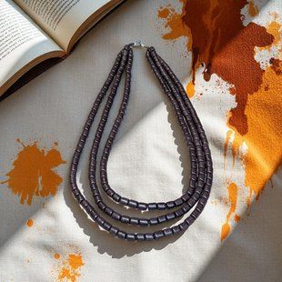 Ceramic necklace, women's jewelry made of natural ceramics. Necklace. Art. 180