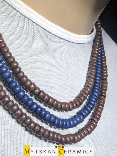 Ceramic necklace, women's jewelry made of natural ceramics. Necklace. Art. 47