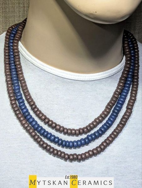 Ceramic necklace, women's jewelry made of natural ceramics. Necklace. Art. 47