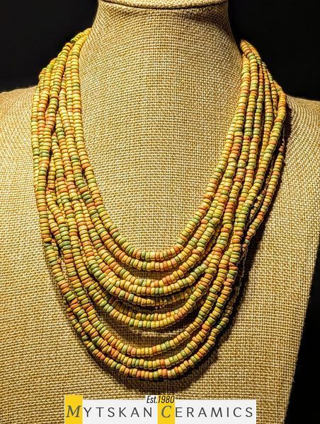 Ceramic necklace, women's jewelry made of natural ceramics. Necklace. Art. 273