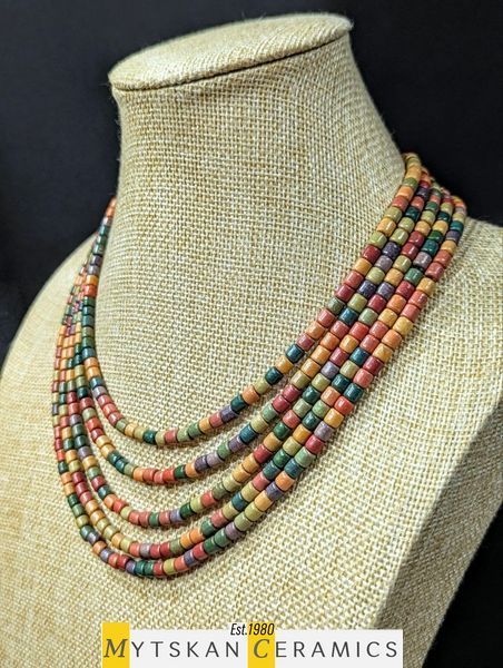 Ceramic necklace, women's jewelry made of natural ceramics. Necklace. Art. 345
