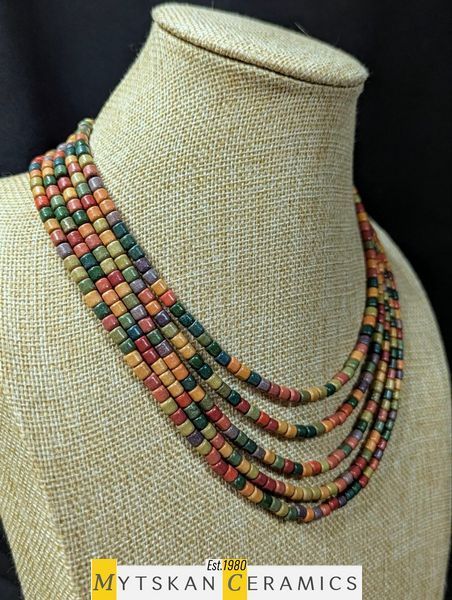 Ceramic necklace, women's jewelry made of natural ceramics. Necklace. Art. 345