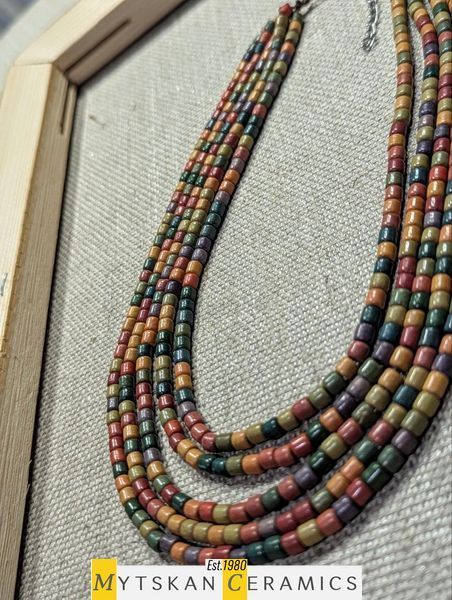 Ceramic necklace, women's jewelry made of natural ceramics. Necklace. Art. 345