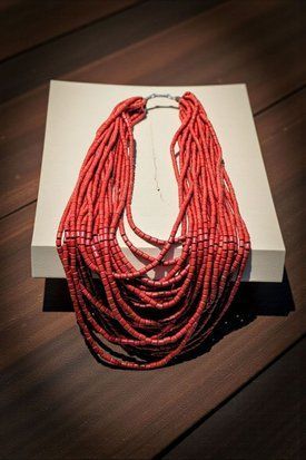 Ceramic necklace, women's jewelry made of natural ceramics. Necklace. Art. 234
