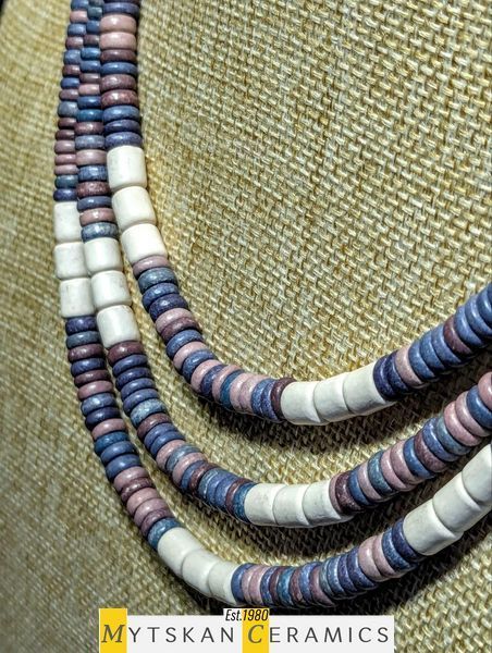 Ceramic necklace, women's jewelry made of natural ceramics. Necklace. Art. 183