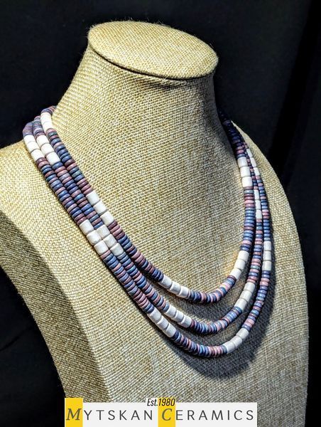 Ceramic necklace, women's jewelry made of natural ceramics. Necklace. Art. 183