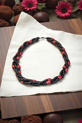 Ceramic necklace, women's jewelry made of natural ceramics. Necklace. Art. 216