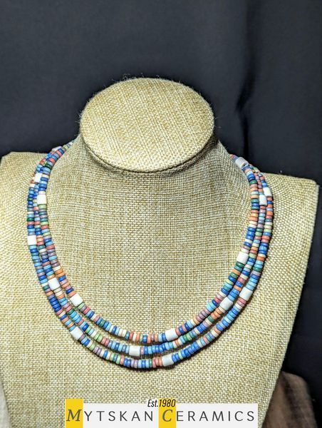 Ceramic necklace, women's jewelry made of natural ceramics. Necklace. Art. 171