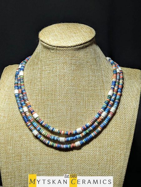 Ceramic necklace, women's jewelry made of natural ceramics. Necklace. Art. 171