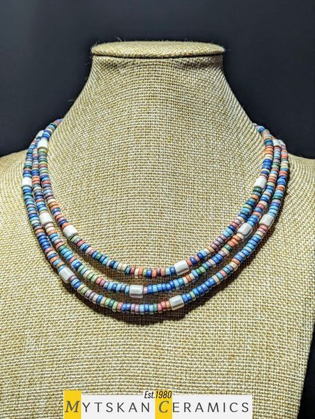 Ceramic necklace, women's jewelry made of natural ceramics. Necklace. Art. 171