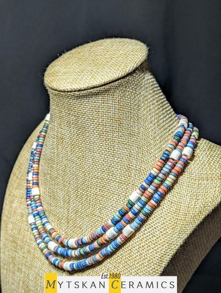 Ceramic necklace, women's jewelry made of natural ceramics. Necklace. Art. 171