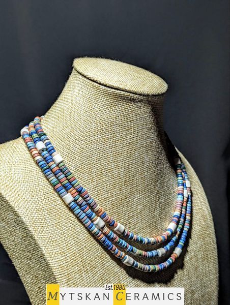 Ceramic necklace, women's jewelry made of natural ceramics. Necklace. Art. 171
