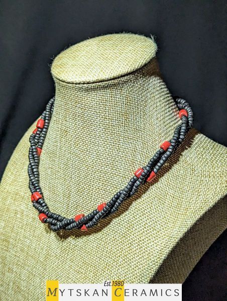 Ceramic necklace, women's jewelry made of natural ceramics. Necklace. Art. 216