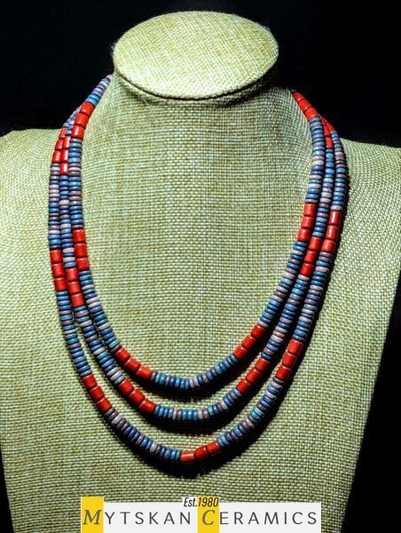 Ceramic necklace, women's jewelry made of natural ceramics. Necklace. Art. 185