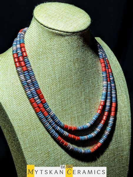 Ceramic necklace, women's jewelry made of natural ceramics. Necklace. Art. 185