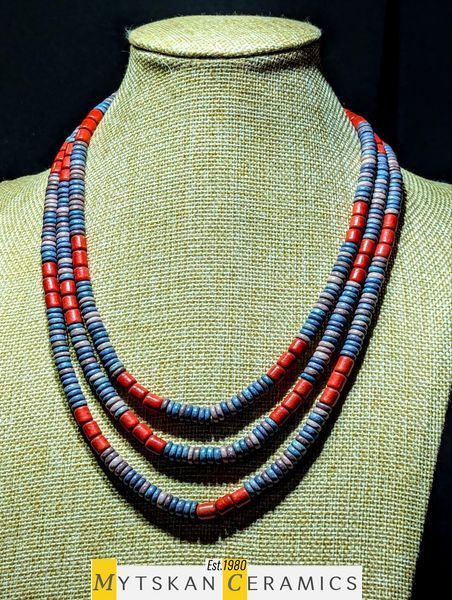 Ceramic necklace, women's jewelry made of natural ceramics. Necklace. Art. 185