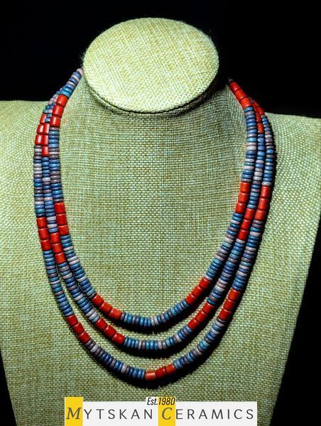 Ceramic necklace, women's jewelry made of natural ceramics. Necklace. Art. 185