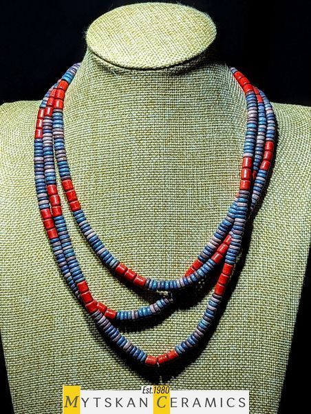 Ceramic necklace, women's jewelry made of natural ceramics. Necklace. Art. 185