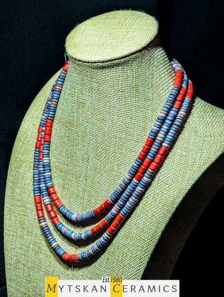 Ceramic necklace, women's jewelry made of natural ceramics. Necklace. Art. 185