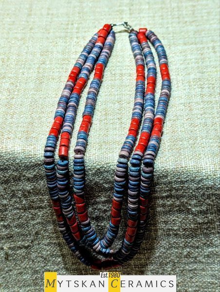 Ceramic necklace, women's jewelry made of natural ceramics. Necklace. Art. 185