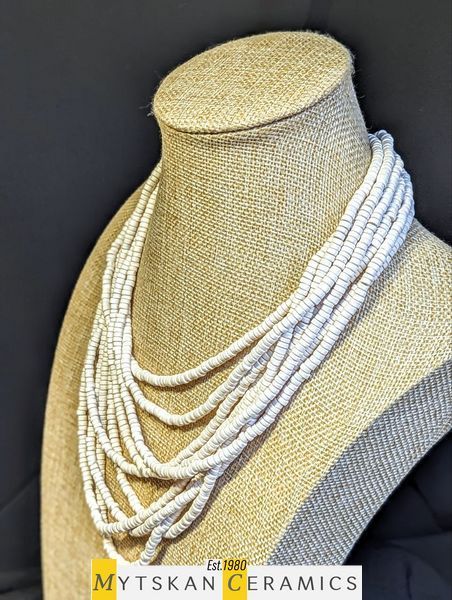 Ceramic necklace, women's jewelry made of natural ceramics. Necklace. Art. 235