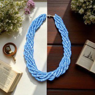 Ceramic necklace, women's jewelry made of natural ceramics. Necklace. Art. 141