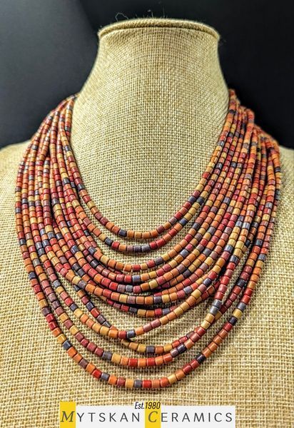 Ceramic necklace, women's jewelry made of natural ceramics. Necklace. Art. 344