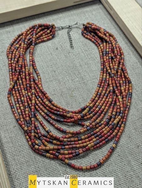 Ceramic necklace, women's jewelry made of natural ceramics. Necklace. Art. 344