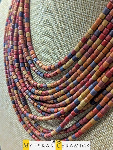Ceramic necklace, women's jewelry made of natural ceramics. Necklace. Art. 344