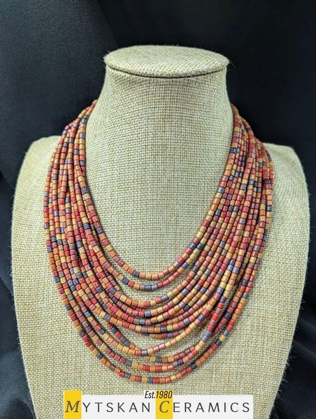 Ceramic necklace, women's jewelry made of natural ceramics. Necklace. Art. 344
