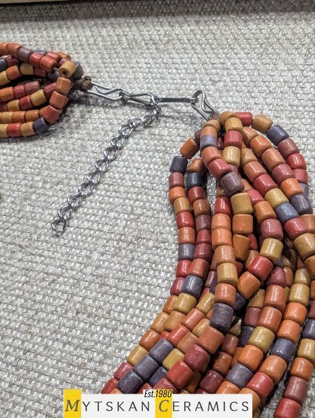 Ceramic necklace, women's jewelry made of natural ceramics. Necklace. Art. 344