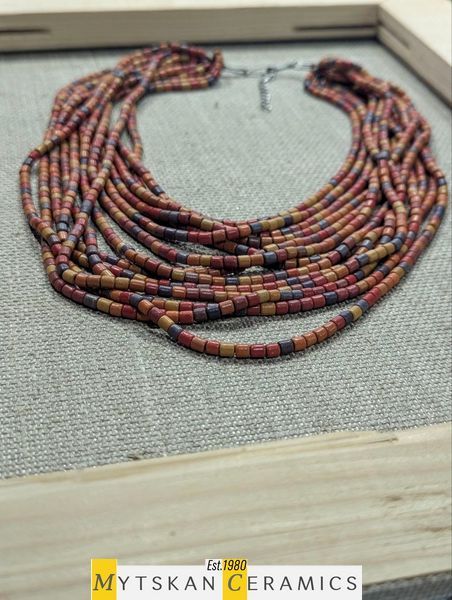 Ceramic necklace, women's jewelry made of natural ceramics. Necklace. Art. 344