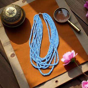Ceramic necklace, women's jewelry made of natural ceramics. Necklace. Art. 142